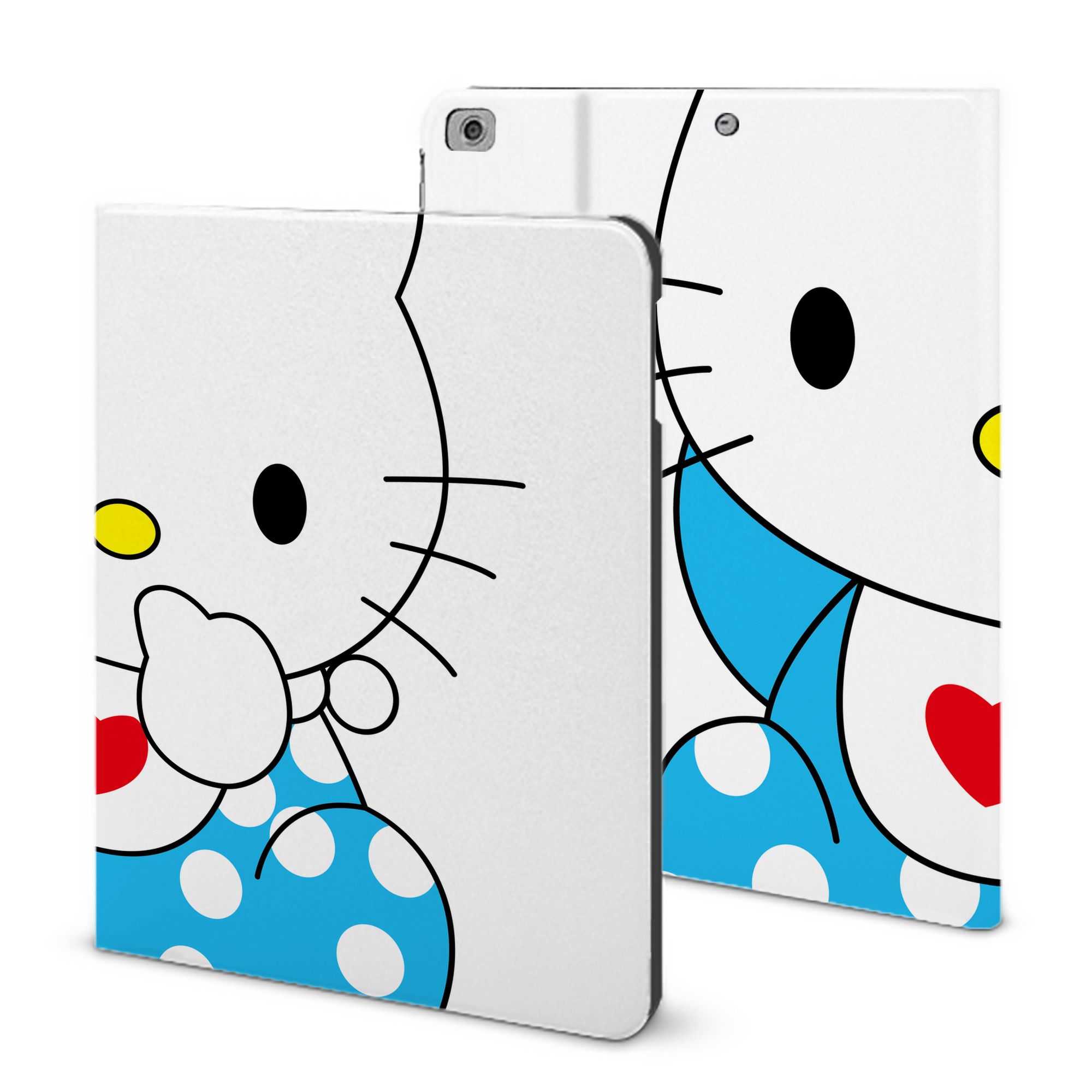 （画像用） Hello Kitty ハローキティ IPad ケース ブック型 PUレザー TPU 耐衝撃 軽量 薄型 ペン収納なし 全面保護 IPad 各モデル対応